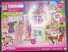 Barbie House 360 Fully Furnished 4 Play Areas *NEW* Sealed In Box *2 Levels*