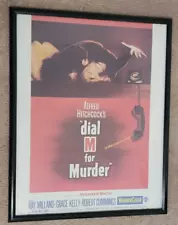 Framed Alfred hitchcock movie poster Dial M For Murder 1987