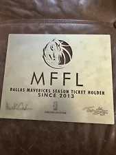 NBA Dallas mavericks Season Ticket Holder Plaque Limited Edition