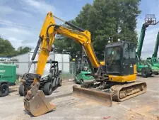 2017 JCB 85Z-1 Midi Excavator Backhoe Trackhoe A/C Cab Aux Hyd Blade bidadoo