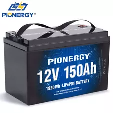 150Ah 12V Lithium Battery LiFePO4 Deep Cycle 1C Rated for RV Solar Off grid Temp