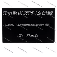 13.4" WUXGA FHD LCD Screen Non-Touch Panel Assembly Displa For Dell XPS 13 9315