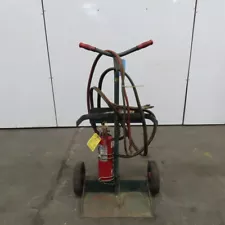 OKI Bering 2 Cylinder Bottle Gas Cart Oxygen Acetylene Torch Hose And Extras