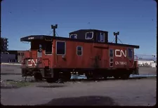 MB9-467 Original Colour Slide Canadian National Caboose #79843 Circa 1986