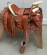 15" MEXICAN CHARRO SADDLE MONTURA CHARRA PARA CABALLO Horse Charro Gear