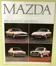 Vintage 1984 MAZDA CAR TRUCK SALES BROCHURE 626 RX-7 GLC B2000 B2200 Color Photo