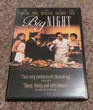 Big Night (DVD, 1996) Rare OOP Minnie Driver Region 1 USA New (Plastic removed)