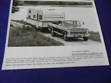 Original 1974 Ford F250 Camper Special Press Photo