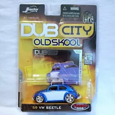 Jada Toys 59 VW Beetle Dub City Wave 1 Blue With White Old Skool For Sale