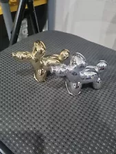 Balloon Dogs Silver And Gold Medium Modern Art Balloon Animal Sculpture Dog