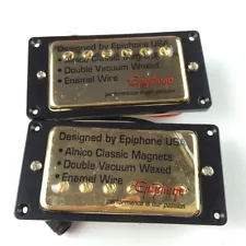 Epiphone '57 Classic Alnico HUMBUCKER PICKUP SET for Les Paul SG "Gold/Black