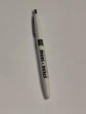 Vintage STEAK n SHAKE Promotional Ink PEN USA restaurant advertising White Black