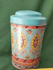 Blue Floral Double Seal Tea Storage Tin