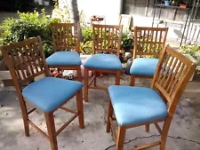 chairs for dining area, hardwood with new fabric upholstery