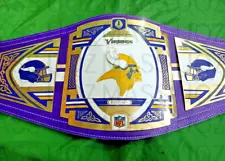 New Minnesota Vikings Championship Belt Adult Size Football NFL 2mm Brass