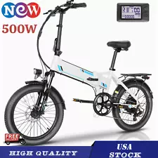 Folding Electric Bike 500W 48V Electric Bicycle for Adults 20in Ebike for Sale!