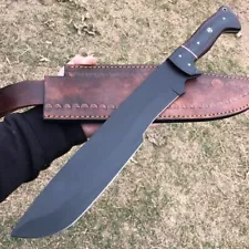 24" CUSTOM HANDMADE STEEL POWDER COATED HUNTING CAMPING MACHETE WITH SHEATH