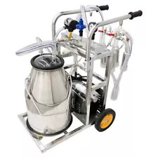 110V 25L Electric Milking Machine 1440 RPM Cows and Goats Milker Machine 550W