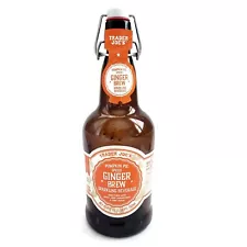 Trader Joe's Empty Pumpkin Pie Spiced Ginger Brew Amber Glass Bottle 750 mL