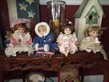 Great Lot of Porcelain small Dolls , super cute never played with