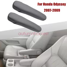 Fit for Honda Odyssey 2005-2010 Leather Front Seat Armrest Cover Gray