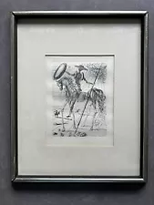 Salvador Dali (1904-1989) "Don Quixote" Etching With COA No Reserve!