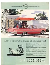 1959 DODGE CONVERTIBLE Original Vintage Auto Promo Ad