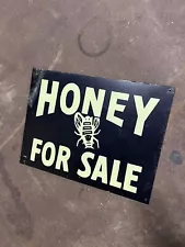 Vintage Honey For Sale Sign Bee Hive Antique General Store Grocery Door Push