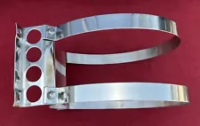 Peterbilt 379 polished stainless steel 15" air cleaner mount and straps 357 377