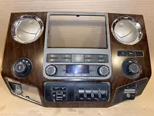 2011-2012 Ford Superduty Heat/AC Control Woodgrain Panel Part #BC34-2504302-C