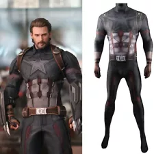 Avengers：Infinity War Captain America Cosplay Costumes Jumpsuits Suit Halloween