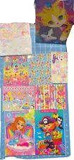 Lisa Frank Stationary Box Stickers Envelopes & My Collection Books Cats/ Pirate