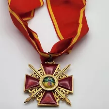 Imperial Russian Order Of St. Anna Medal Double Cross