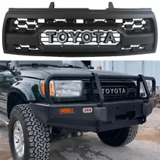 Front Grille For 1996-2000 Toyota 4Runner Bumper Grill Matte Black W/Letters ABS