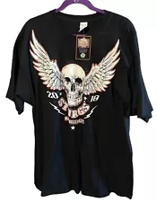 NEW Harley Davidson Sturgis Black Hills Rally 2018 Shirt Skull Wings Sz 2XL Tub7