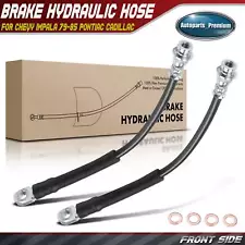 2x Front Brake Hydraulic Hose for Chevrolet Impala 1979-1985 Pontiac Cadillac (For: 1979 Chevrolet Impala)