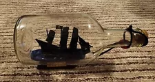 Thomas Tew's 10" Black Pearl Pirate Ship in a Bottle