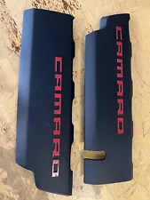 USED 2016-2021 Camaro SS Gen V LT1 Engine Fuel Rail Covers Pair Black OEM GM