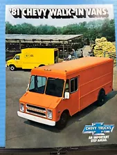 ORIGINAL NEW CAR SALES BROCHURE FOR 1981 CHEVROLET WALK-VANS & STEP VANS MODELS