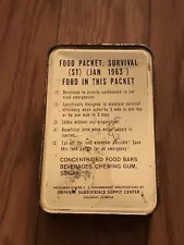 Vintage Vietnam US Military Food Packet Survival Ration ST Sealed Tropical 1963