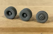 Heavy Tread 2 Hole Budd Steel Rims And Tires Kit HO 1:87 Resin 3D Printed Wheels