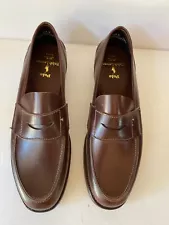 Ralph Lauren x Crockett & Jones loafers Dk Brown waxy Shoes 11.5 D New UK Made