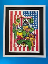 Death NYC Large Framed 16x20in Pop Art Certified Graffiti Ninja Turtles USA #