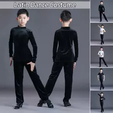 Boys Latin Dance Competition Suit Ballroom Dancing Practice Performance Costumes