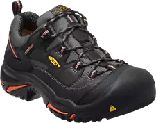 KEEN Utility 1011244-10M Braddock Low Steel Toe Work Shoes for Men - Black/Bossa