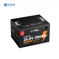 LiTime 24V 280Ah 7168Wh LiFePO4 Lithium Battery For Off-grid Solar Energy Saving