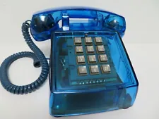 Vintage Clear Blue Western Electric 2500 Telephone works Collectors Edition