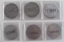 1912 thru 1917 Illinois car license dash disc collection