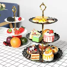 3-Tier Cupcake Stand Cake Dessert Wedding Event Party Display Tower Plate Round