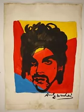 Andy Warhol Painting Drawing Vintage Sketch Paper Signed Stamped